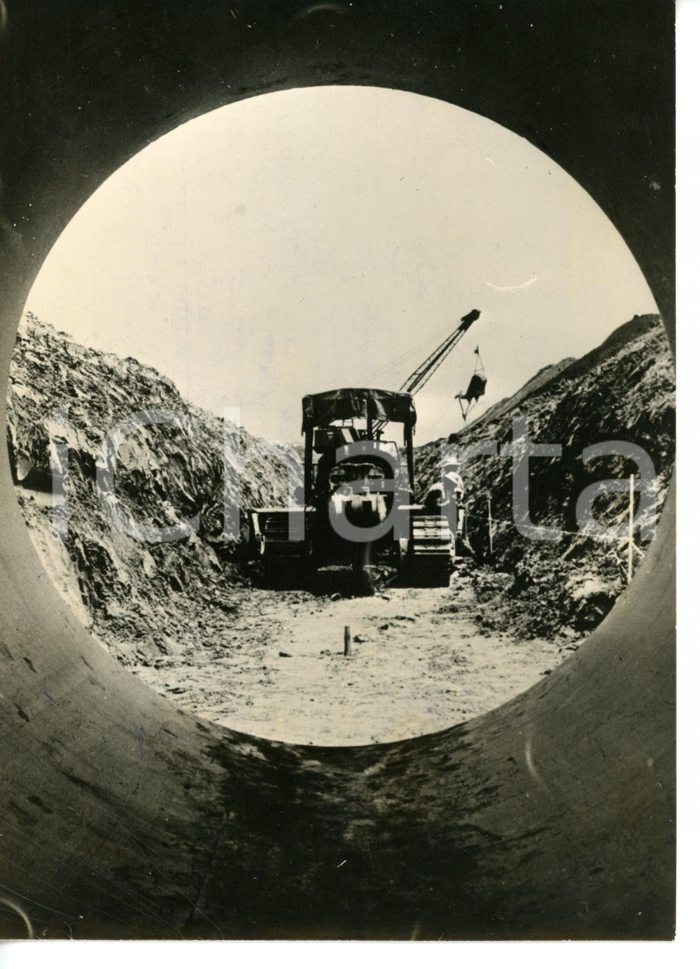 1964 ISRAELE Lavori di costruzione Acquedotto Nazionale Israeliano *Foto 13x18