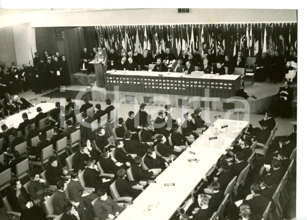 1960 ROMA Conferenza FAO - Veduta della sala e tavolo degli oratori *Foto