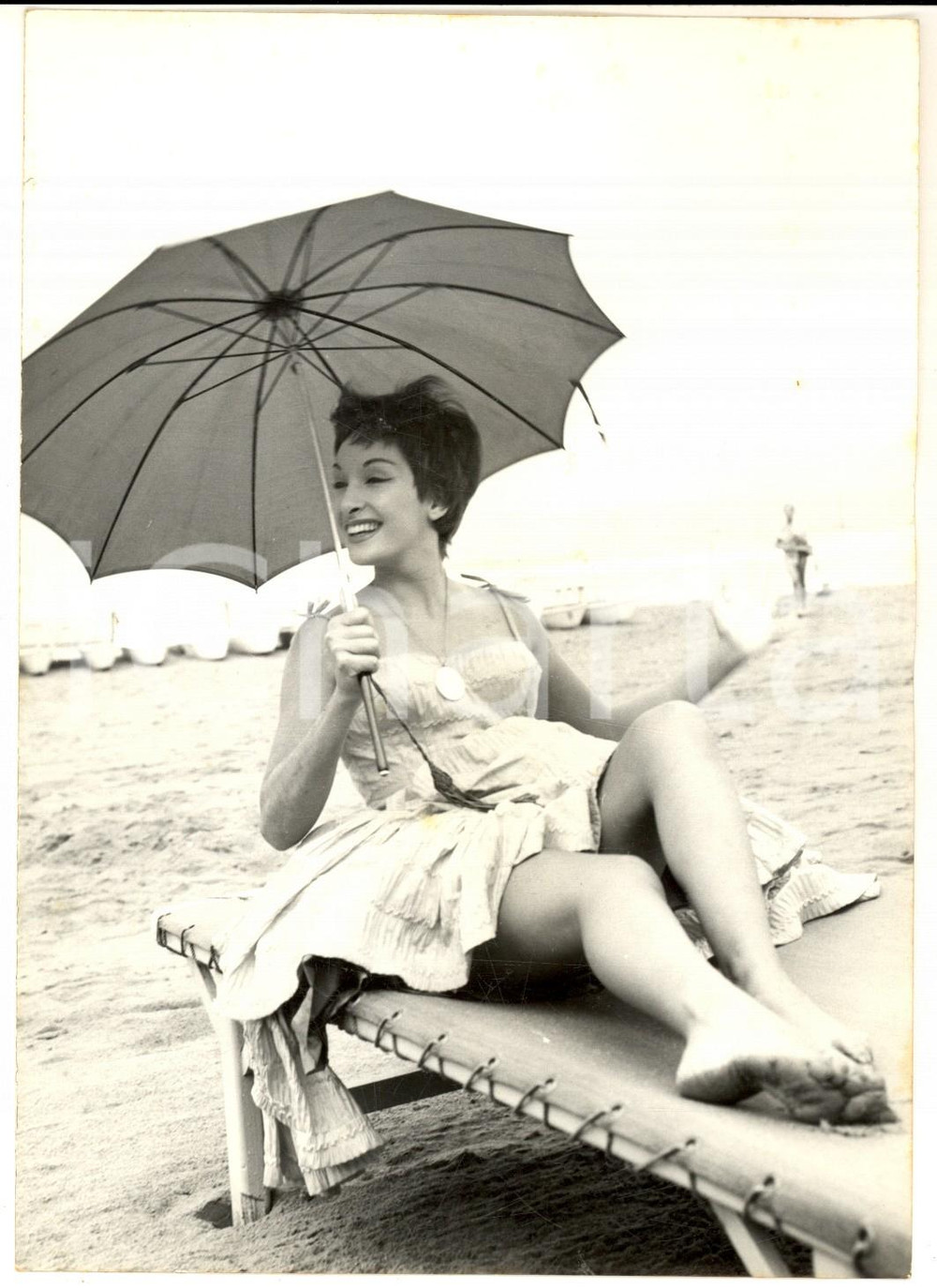 1959 VENEZIA Mostra del Cinema - Attrice Piera ALLEGRO al Lido *Foto 13x18 cm