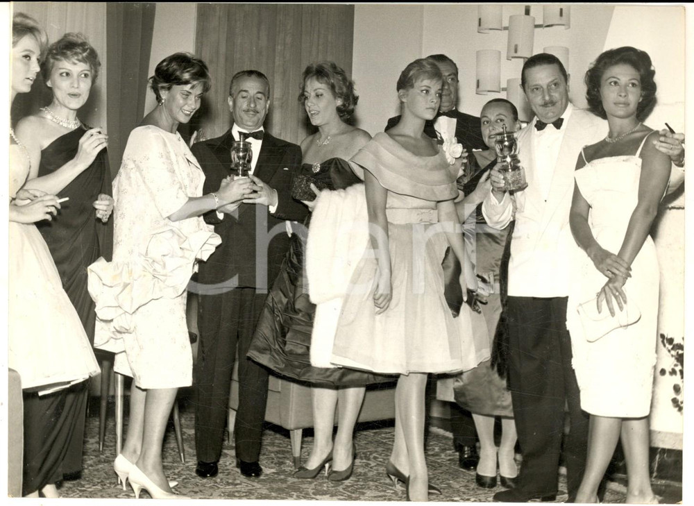 1959 SAINT-VINCENT "Grolle d'oro" - Artisti alla premiazione - Foto 18x13 cm