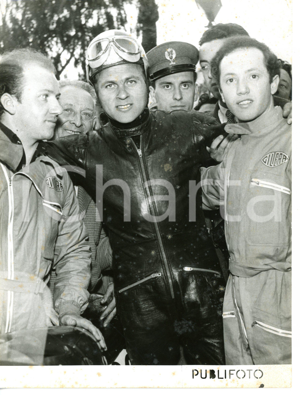 1955 G. P. OSPEDALETTI - MOTOCICLISMO Classe 500 - Il vincitore Libero LIBERATI