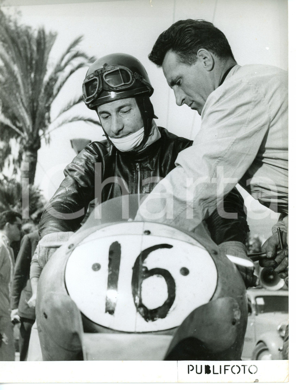 1955 G. P. OSPEDALETTI - MOTOCICLISMO Classe 250 - Enrico LORENZETTI vincitore