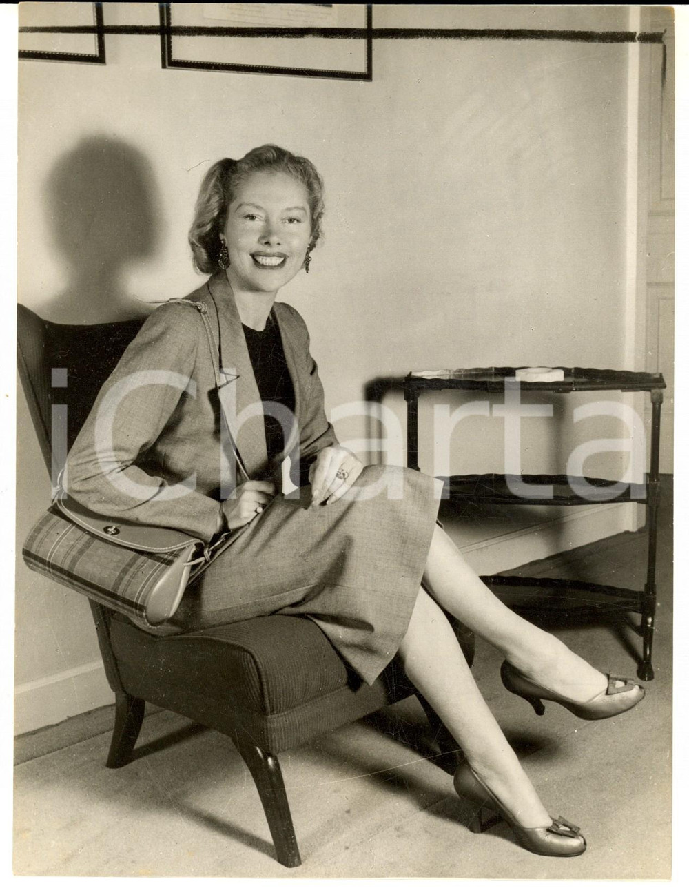 1955 LONDON Michaela DENIS back from Africa - Photo 15x20 cm