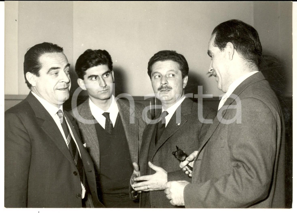 1955 ca MILANO Carlo DAPPORTO dietro le quinte - Fotografia 18x13 cm