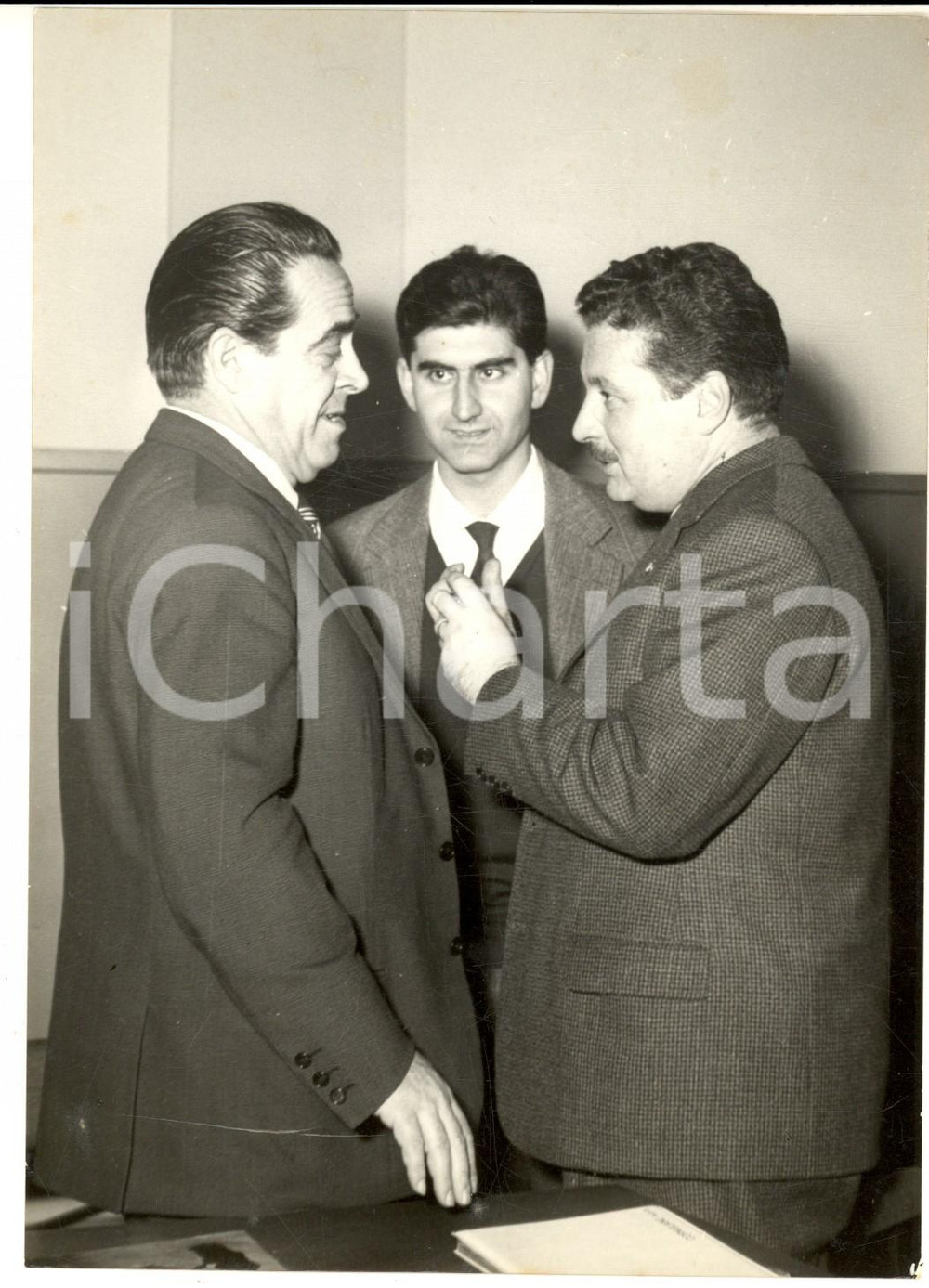 1955 ca MILANO Carlo DAPPORTO dietro le quinte - Fotografia 13x18