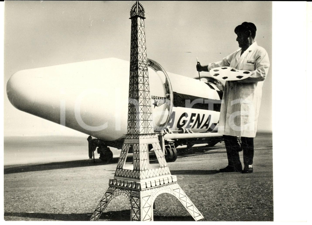 1969 PARIS 1^ Mostra Aeronautica - Veicolo spaziale AGENA - Foto 18x13 cm