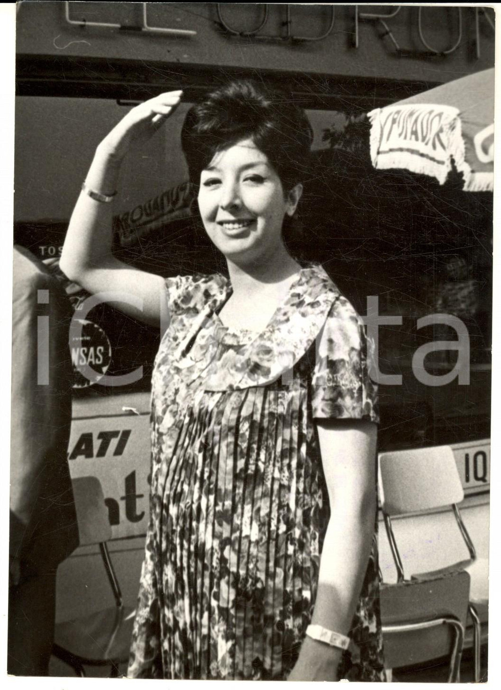 1962 ROMA Marisa DEL FRATE pronta per "L'amico del giaguaro" *Foto 13x18 cm