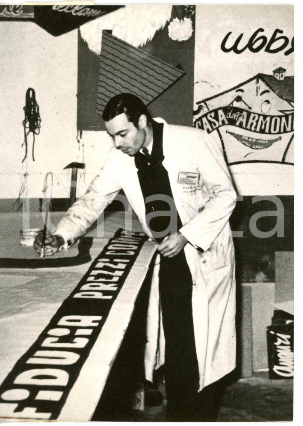 1954 ROMA Sede AMAP - Gabriele SILVANO durante lavori di ristrutturazione - Foto