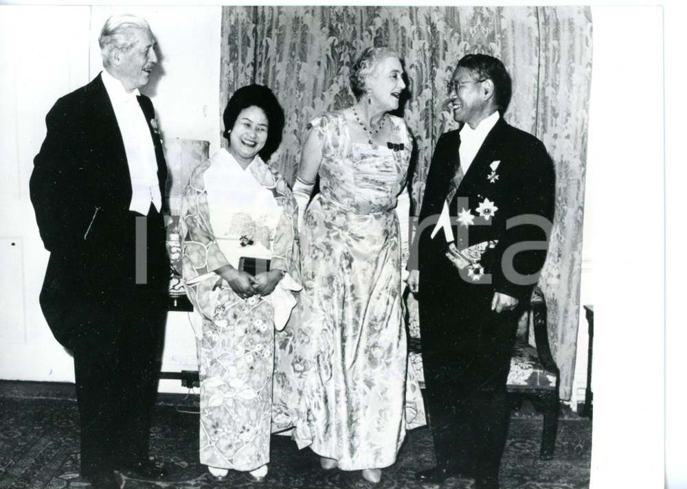 1962 LONDON Harold MACMILLAN con ministro giapponese Hayato IKEDA in visita 
