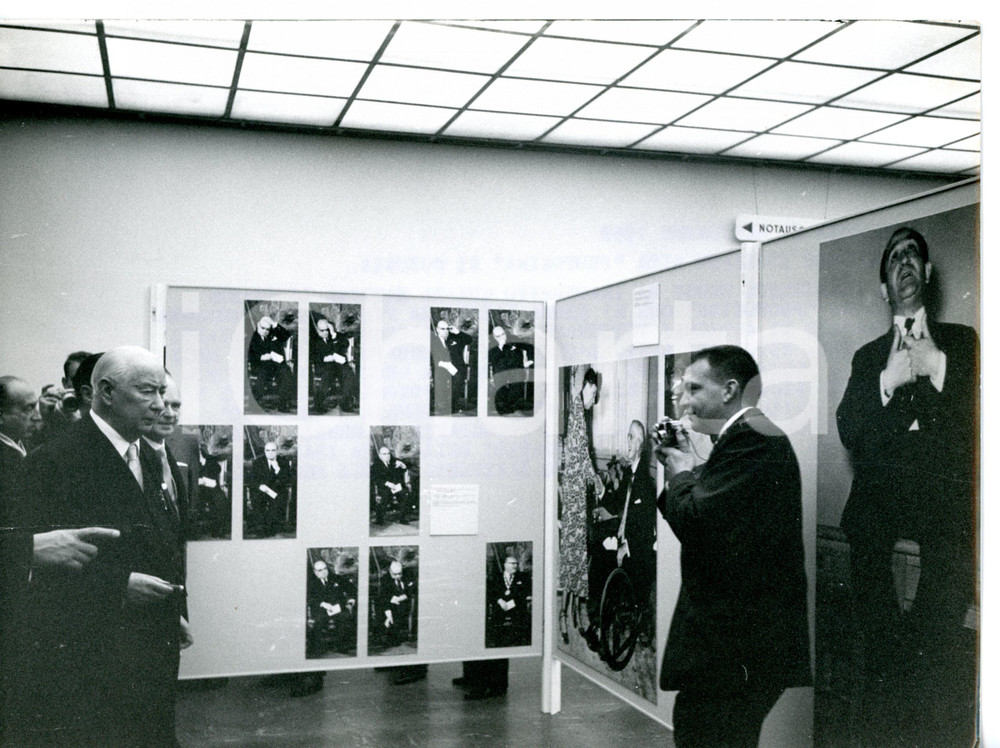 1958 COLONIA Theodor HEUSS inaugura mostra fotografica "Photokina" *Foto 21x16