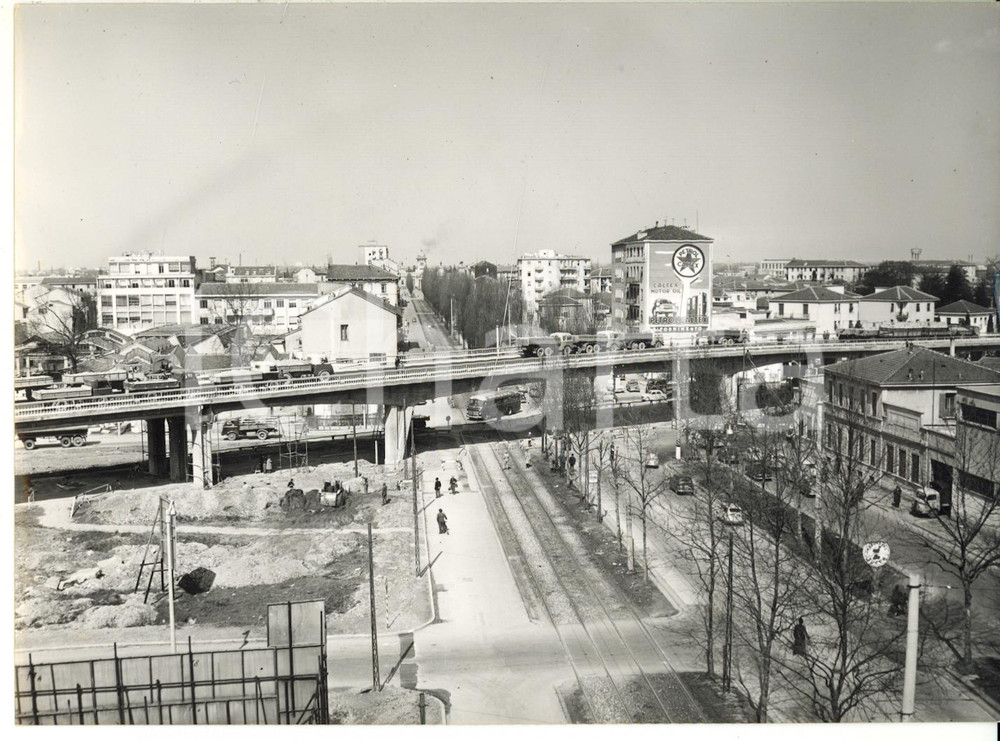 1958 MILANO Viale Certosa - Collaudo CAVALCAVIA DEL GHISALLO *Foto 18x13 cm
