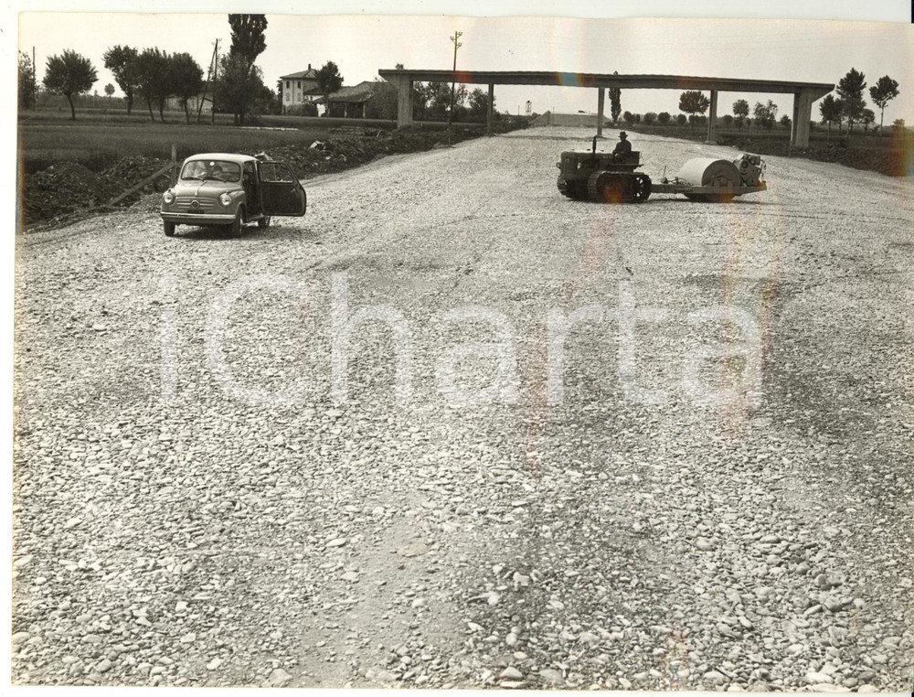 1958 ZONA DI PARMA Lavori per AUTOSTRADA DEL SOLE *Fotografia 24x18 cm