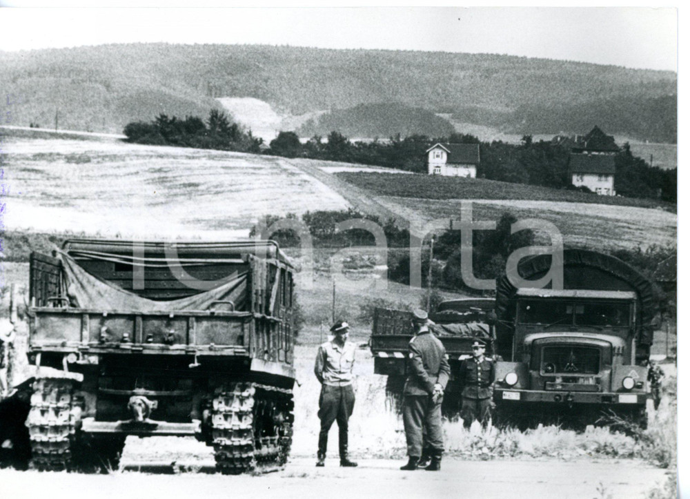 1963 OBERSUHL - GERMANIA EST Militari al confine *Fotografia 18x13 cm