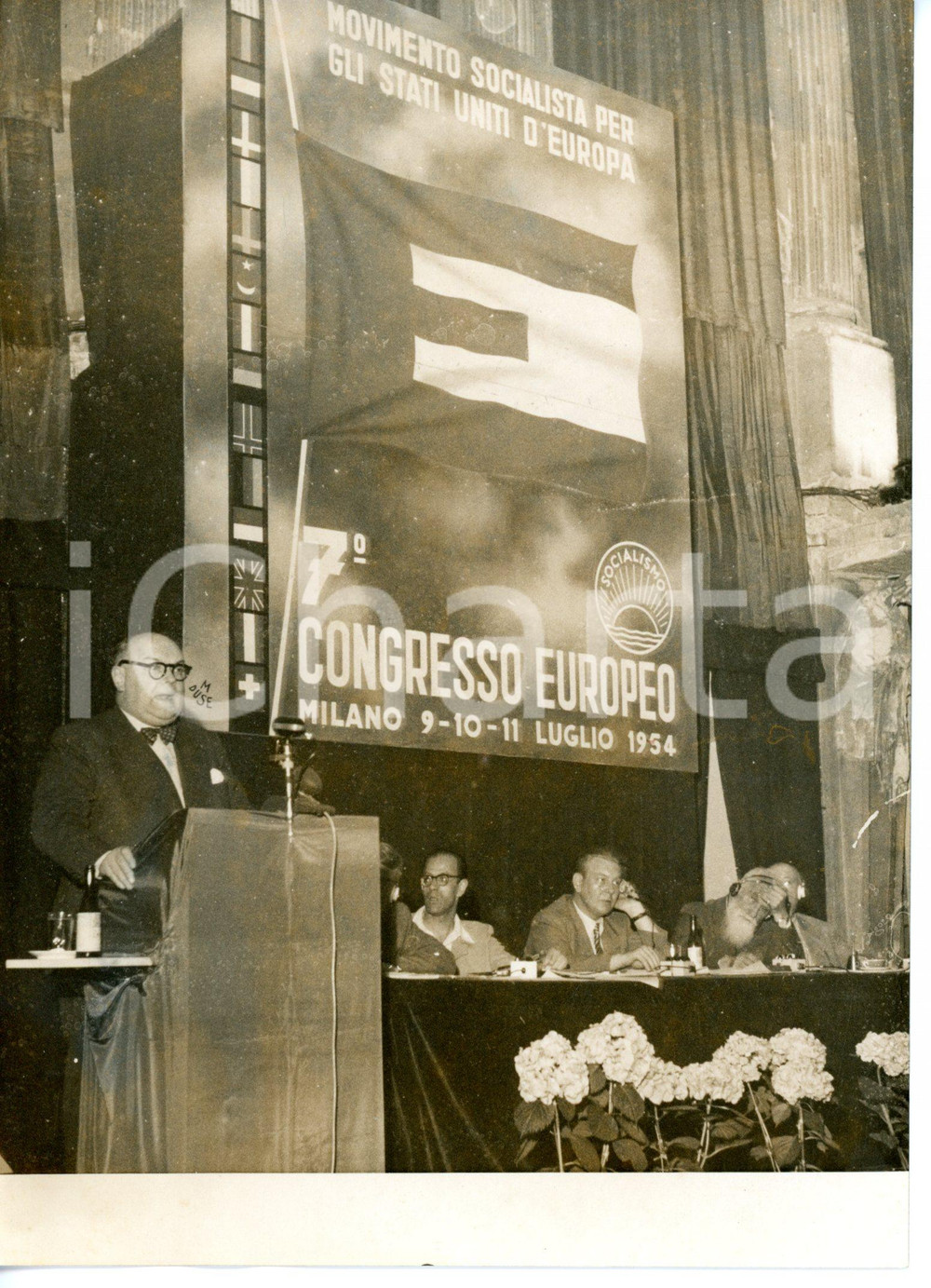 1954 MILANO 7° Congresso movimento socialista - Discorso di Paul-Henri SPAAK