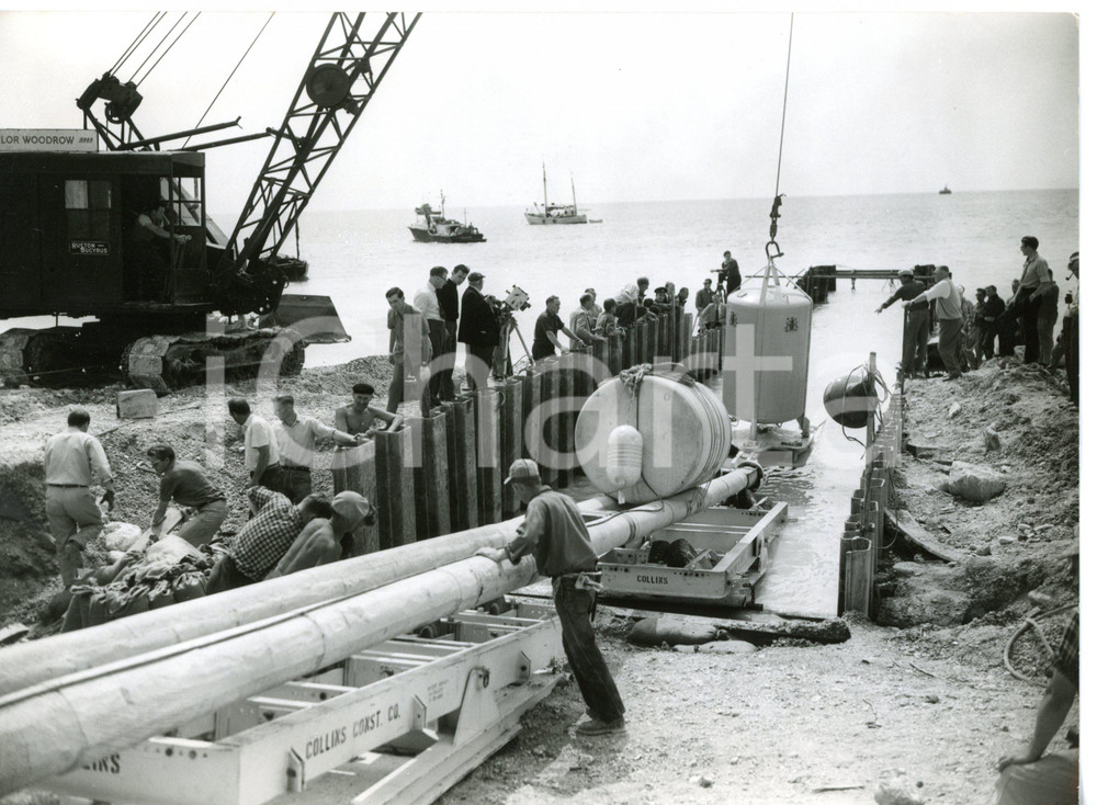 1959 DORSET Arish Mell - Launching of Collins Submarine Pipelines *Photo 20x15