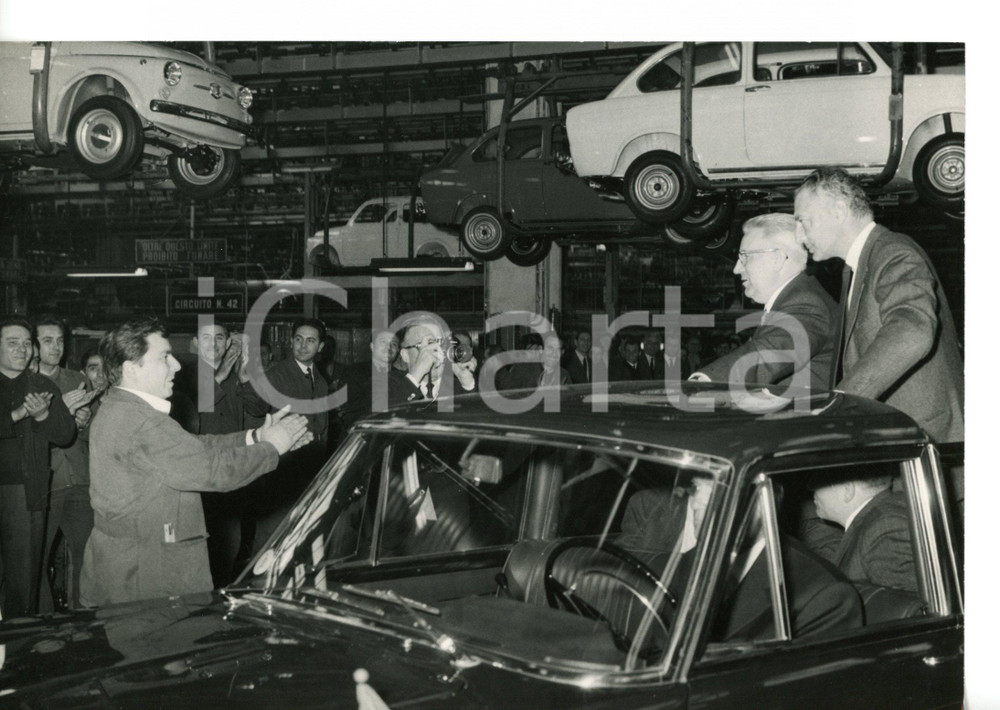 1967 TORINO MIRAFIORI - FIAT Edward OCHAB con Gianni AGNELLI in visita *Foto