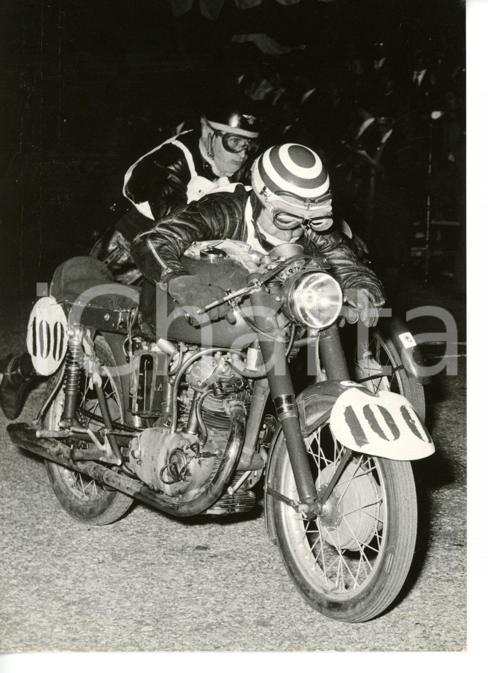 1956 MONZA - MOTOCICLISMO Giovanni DEGLI ANTONI il giorno dell'incidente *Foto