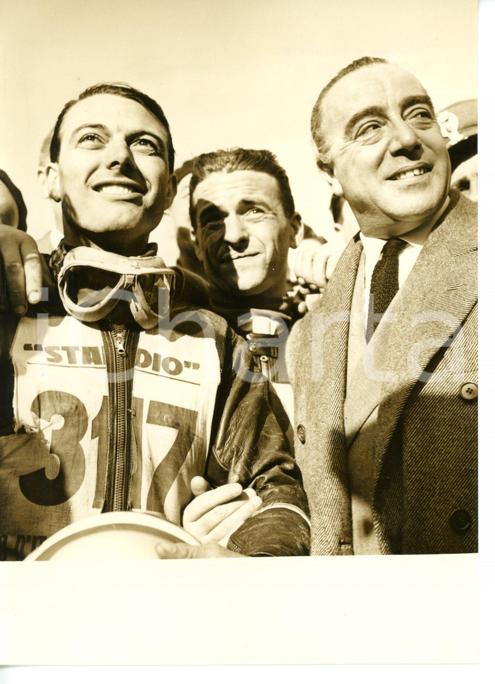 1955 ca BOLOGNA MOTOGIRO D'ITALIA Gilberto MILANI Remo VENTURI Domenico AGUSTA