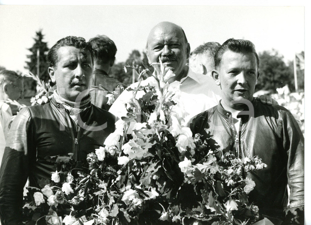 1957 FRANCORCHAMPS G. P. BELGIO - SIDECAR Walter SCHNEIDER con Hans STRAUSS