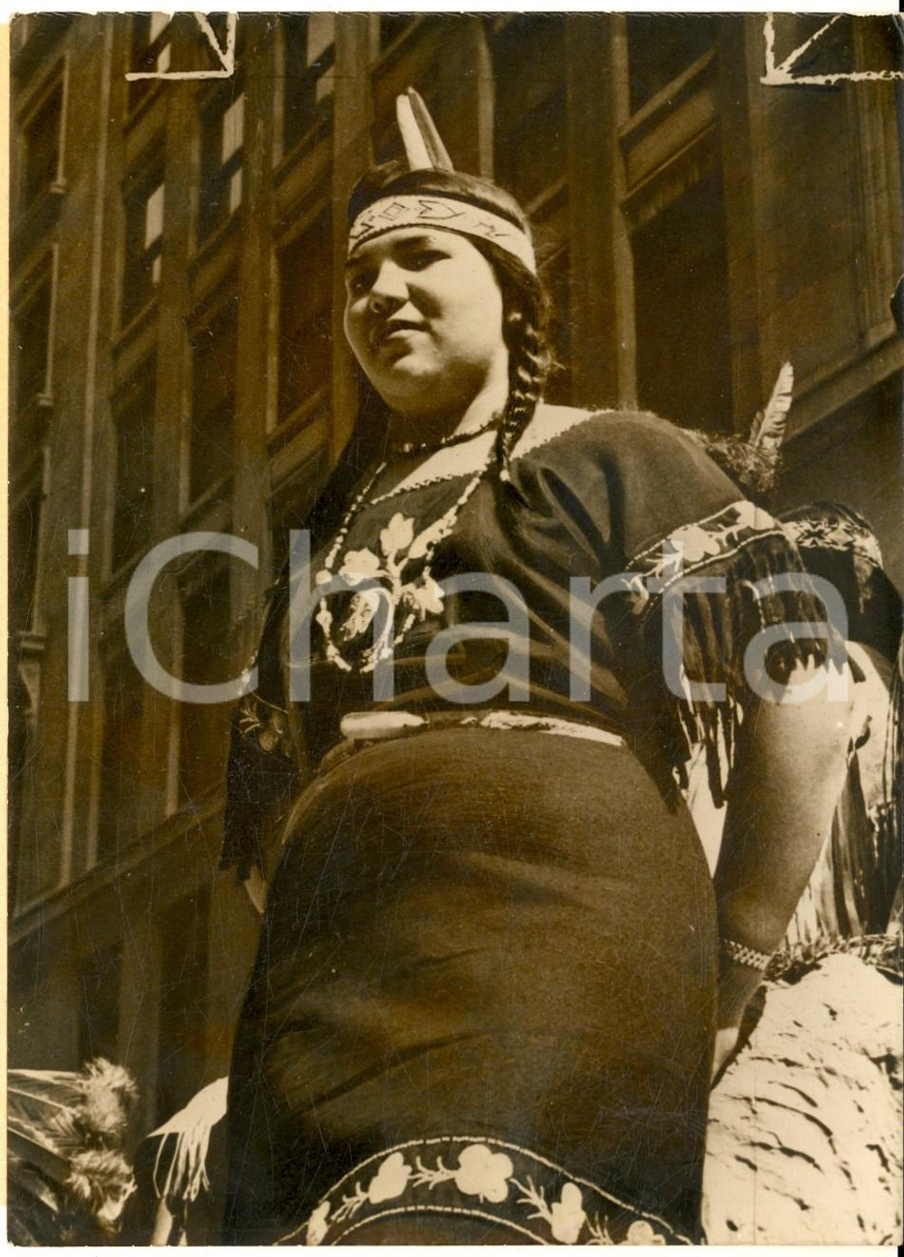 1955 ca NEW YORK Regina dei pellerossa all'anniversario della città *Foto 13x18 