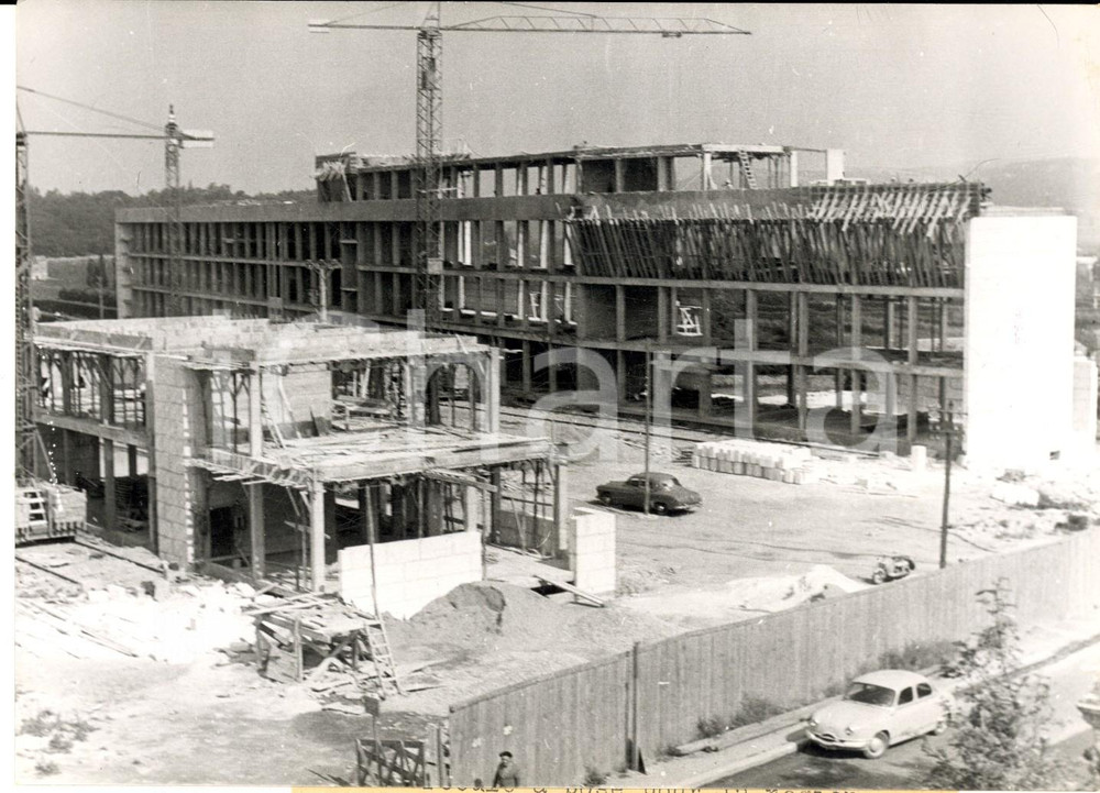 1959 MARCOULE Sie nucléaire - La construction du lycée - Photo 18x13 cm