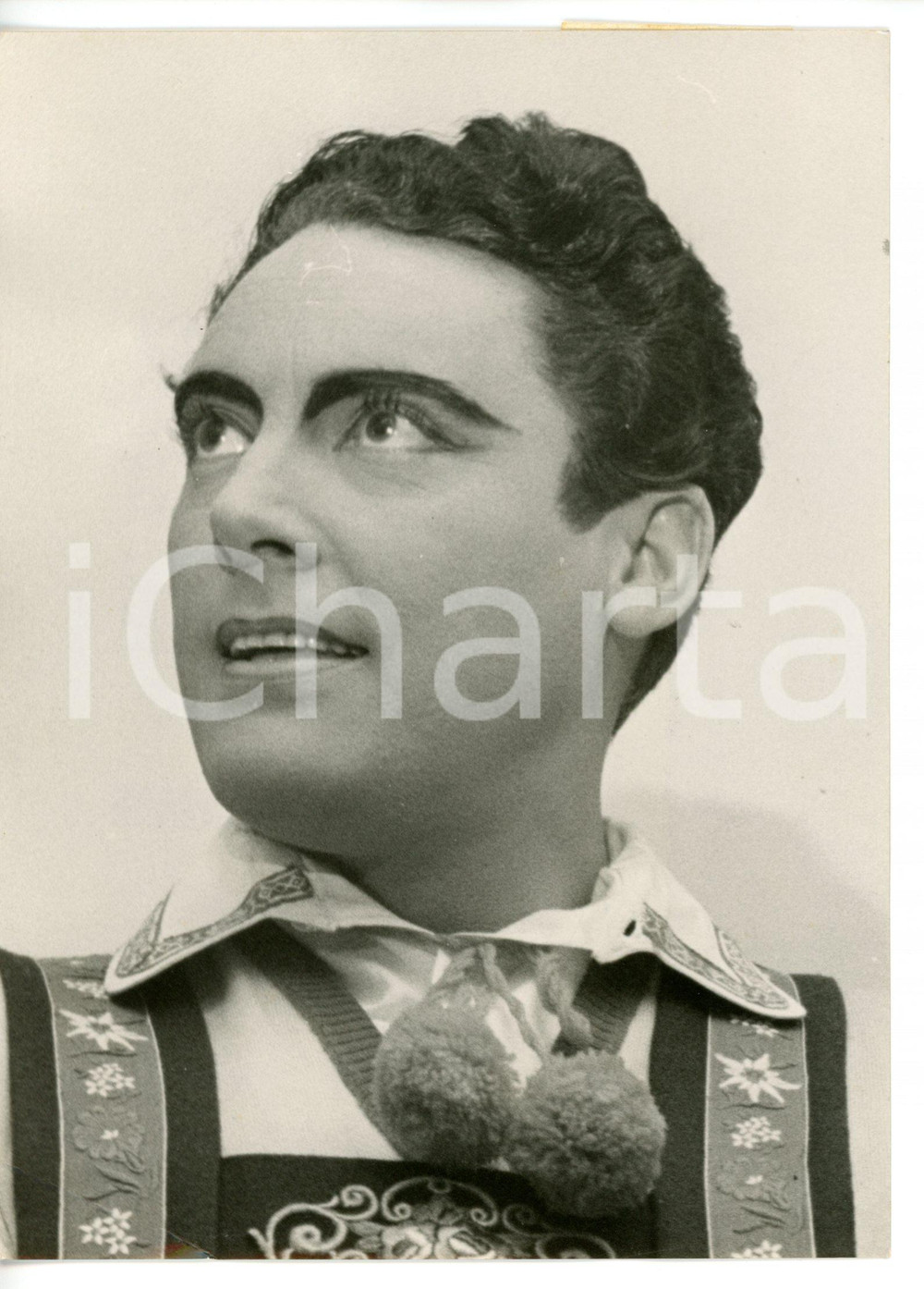 1954 MILANO - COSTUME Ritratto del tenore Mario DEL MONACO - Fotografia 13x18