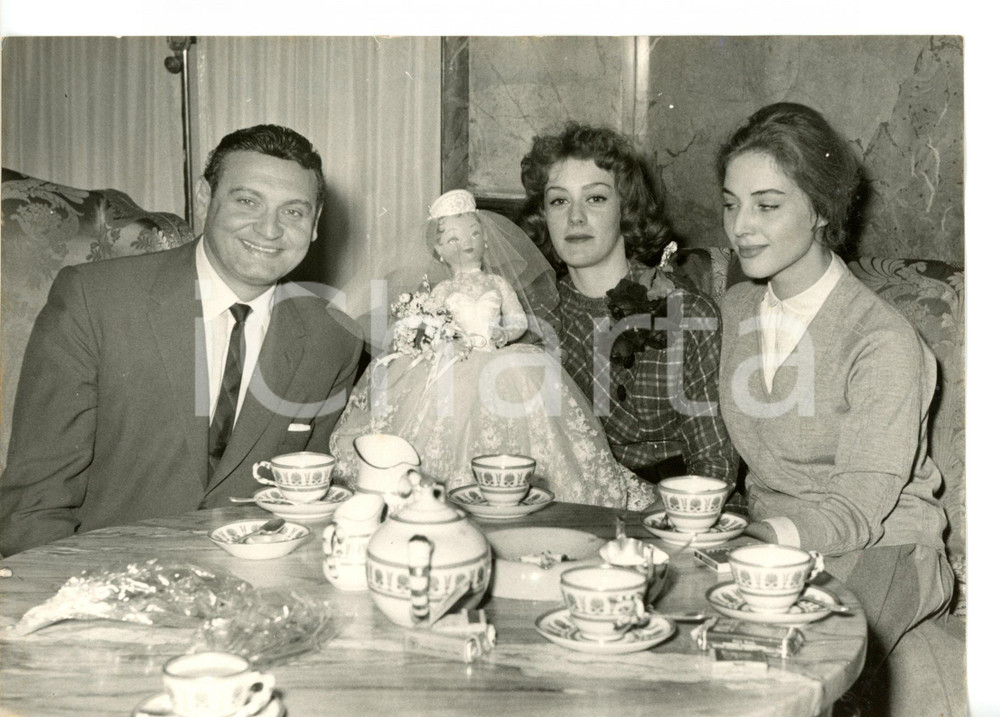 1957 ROMA Frankie LAINE - Leonora RUFFO - Ginger CHRISTENSEN con bambola *Foto