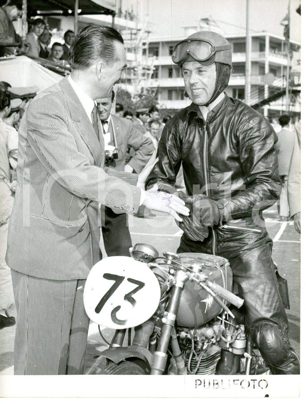1953 GENOVA - MOTOCICLISMO 125 cc - Vincitore Sergio PIERINI su moto AGUSTA