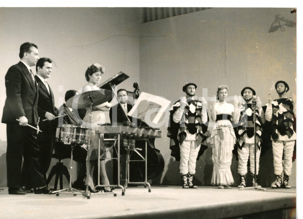 1959 MILANO Il "Quartetto Cetra" sul palco - Lucia MANNUCCI *Foto 18x13 cm