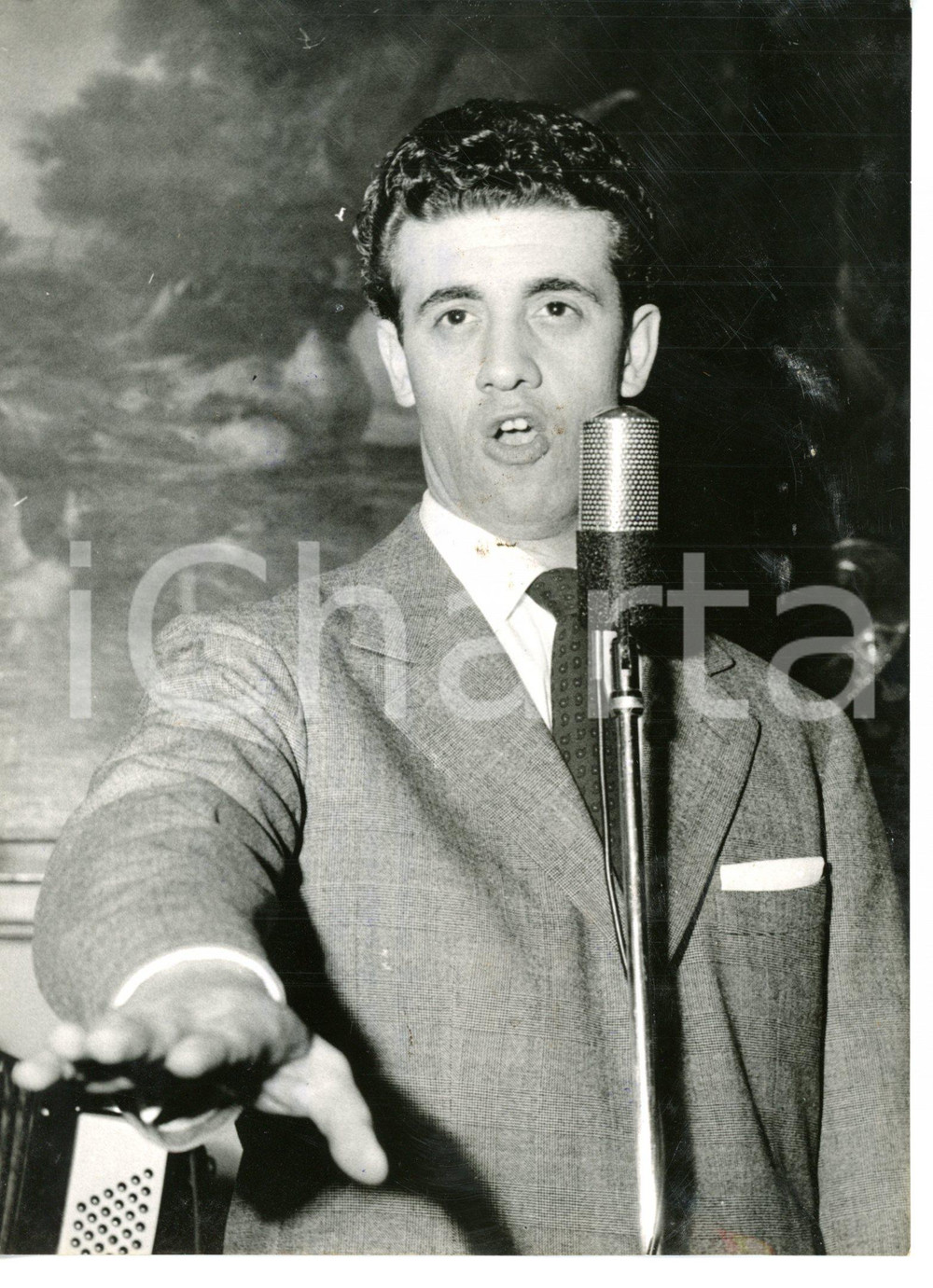 1959 NUOVE VOCI PER LA CANZONE Ivo CARLINI sul palco *Fotografia 13x18 cm