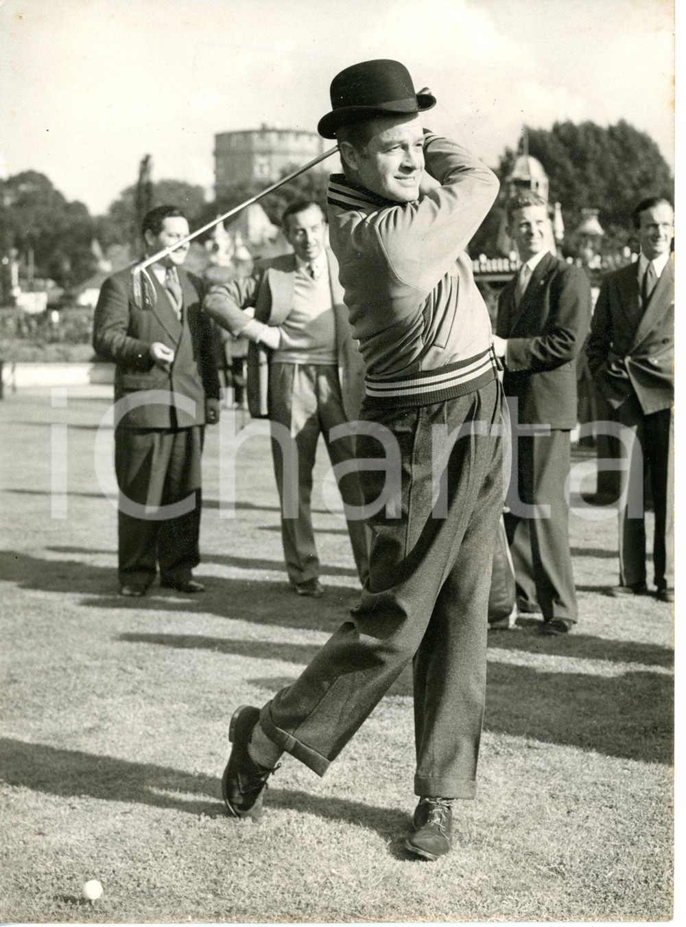 1953 LONDON Festival Gardens - Bob HOPE playing tennis *Fotografia 15x20 cm