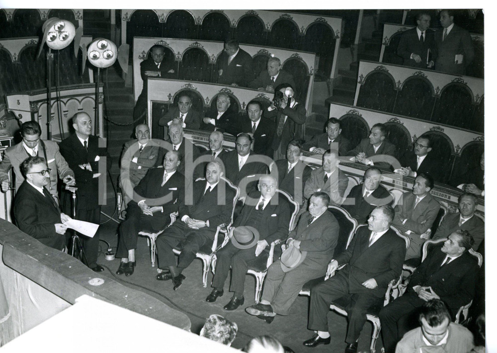 1957 TORINO Palazzo Carignano - Giovanni LEONE durante cerimonia ufficiale *Foto