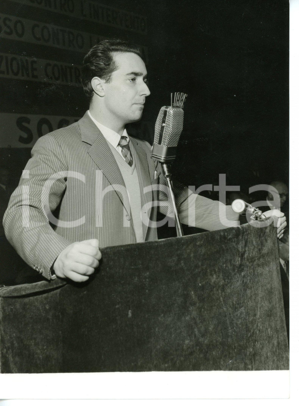 1957 VENEZIA Congresso PSI - Discorso on. Dario VALORI *Foto 13x18 cm