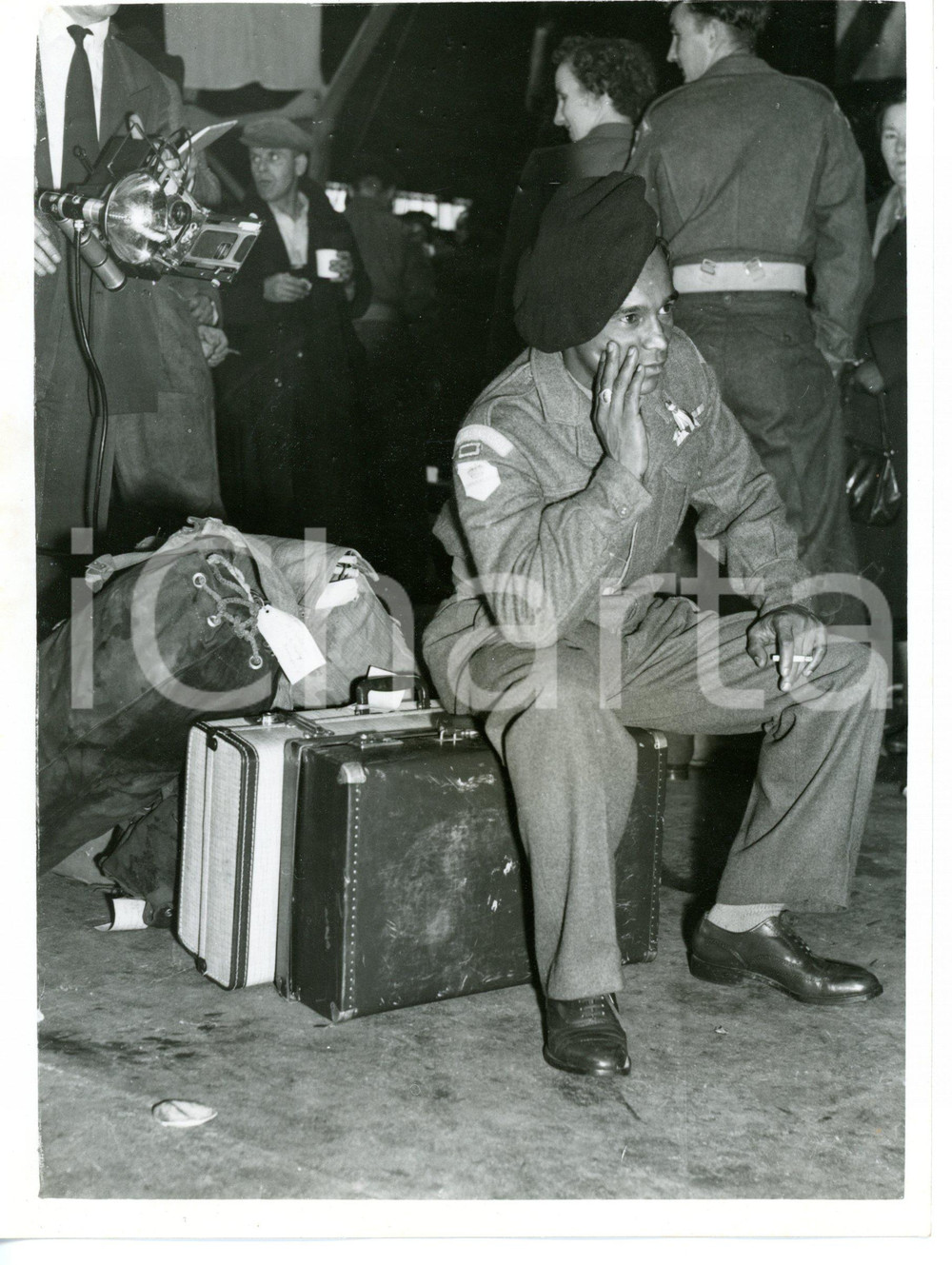 1953 SOUTHAMPTON British prisoners returned from Korea - Private F. H. STEVENS