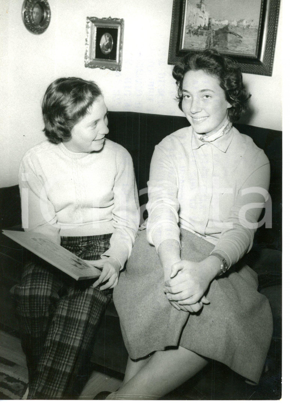 1956 TORINO Michela QUIRICO bambina vincitrice concorso Walt DISNEY *Foto 18x13