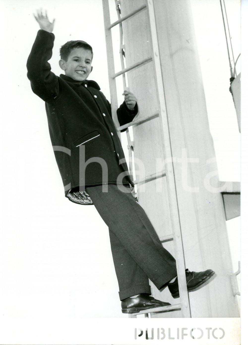 1958 NAPOLI - T/N SATURNIA Giuseppe MICELI tornato in patria *Foto 13x18 cm
