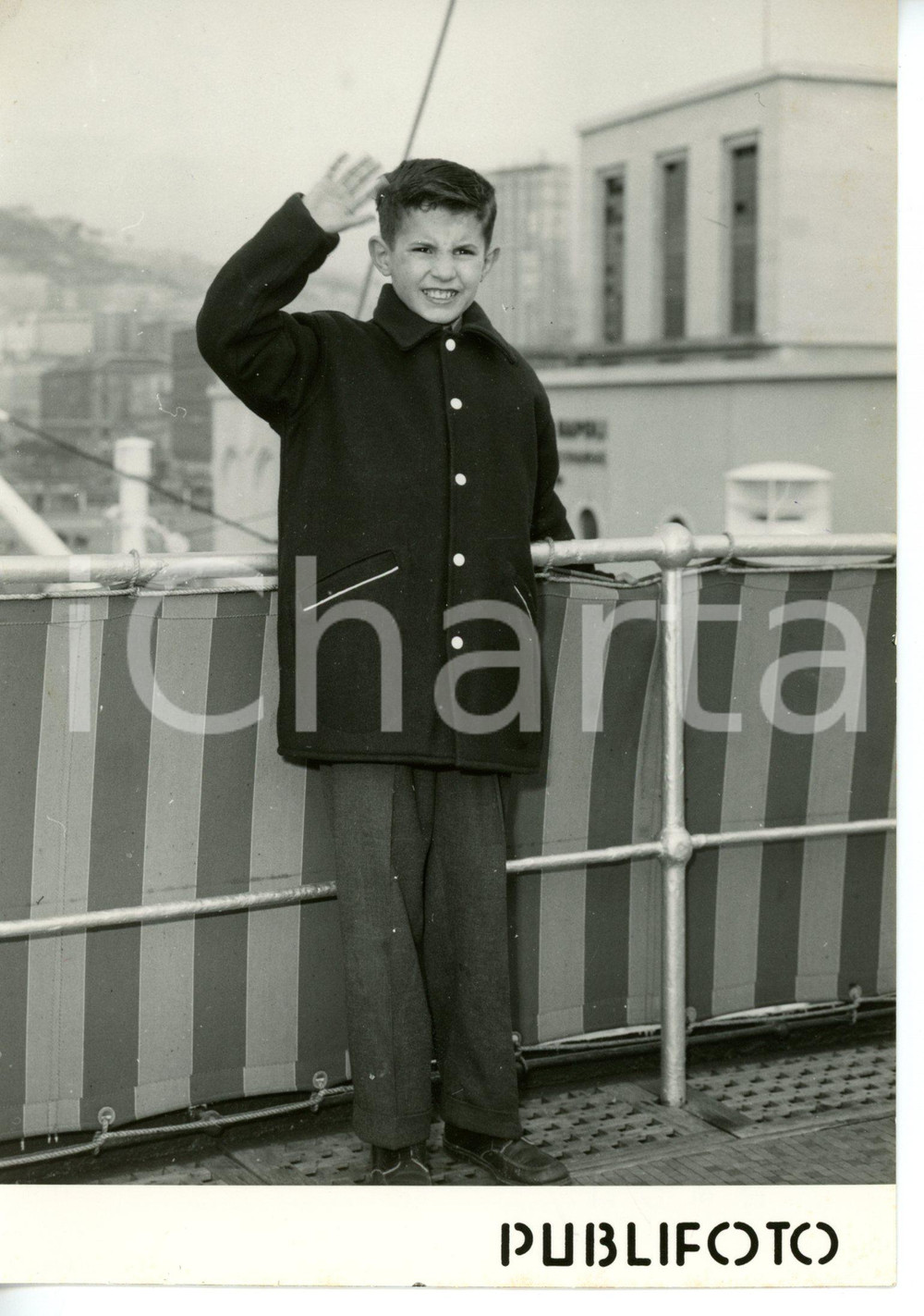 1958 NAPOLI - T/N SATURNIA Giuseppe MICELI tornato in patria - Foto 13x18 cm