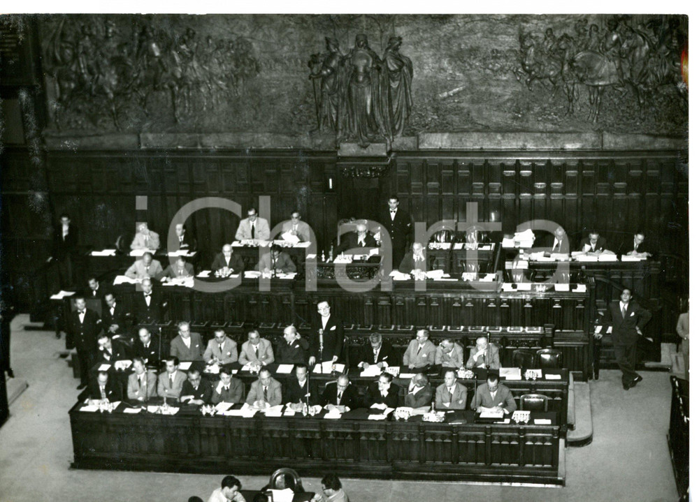1953 ROMA Camera dei Deputati - Discorso on. Giuseppe PELLA *Fotografia 18x13 cm