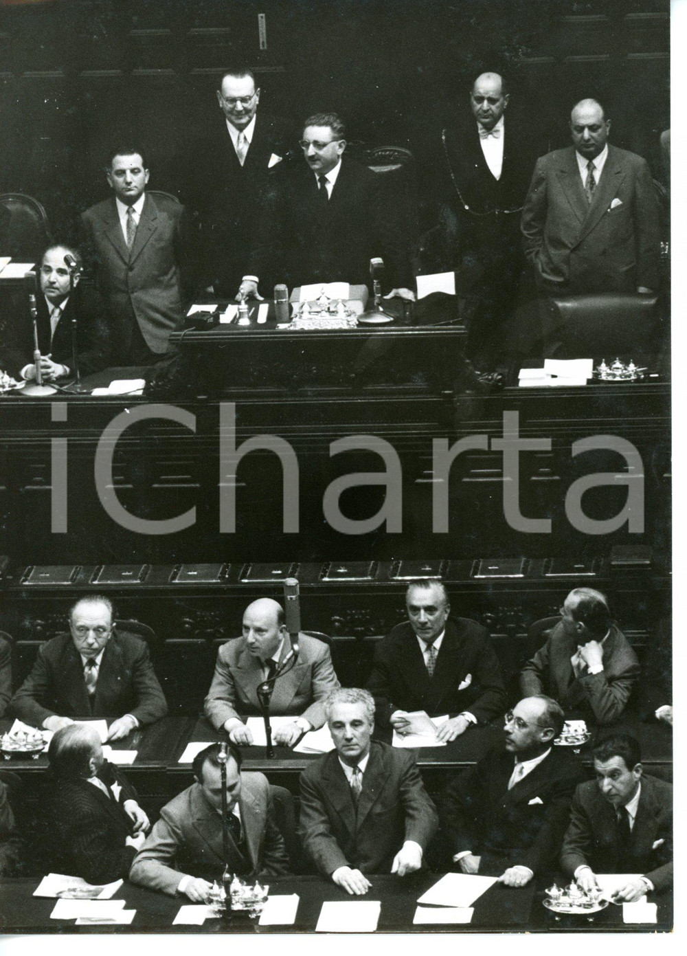 1955 ROMA Camera dei Deputati - Elezione presidente Giovanni LEONE *Foto 13x18