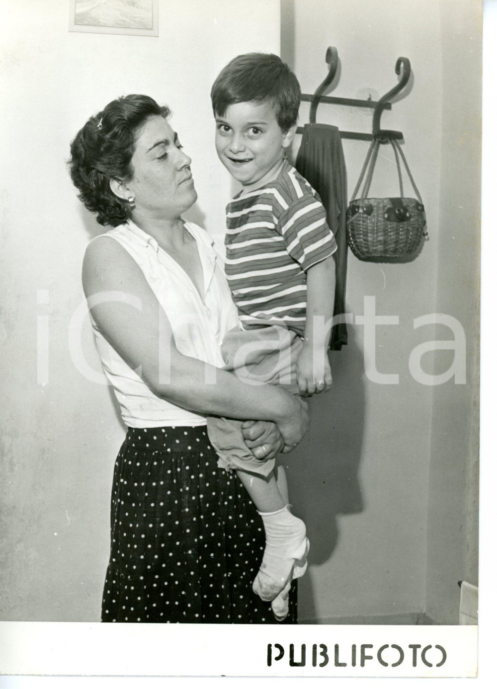 1958 NAPOLI Bambino affetto da emorragia cerebrale *Foto 13x18 cm