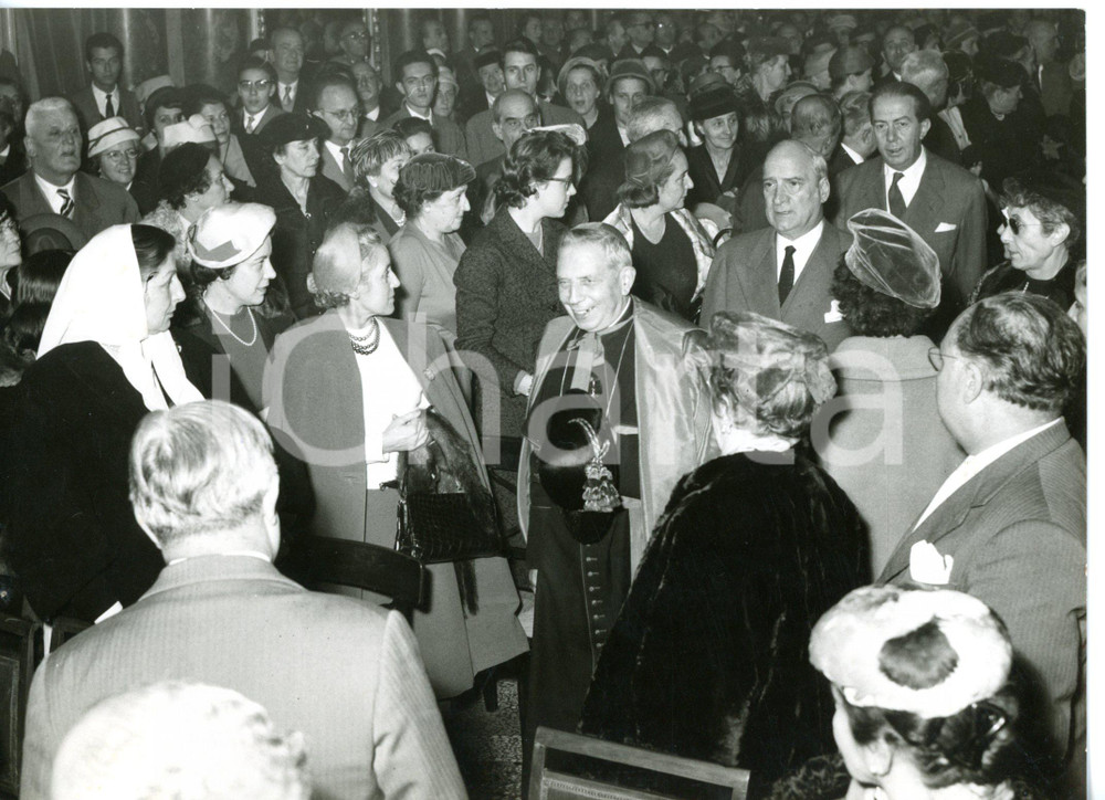 1957 MILANO Circolo della Stampa - Card. Giacomo LERCARO in visita ufficiale