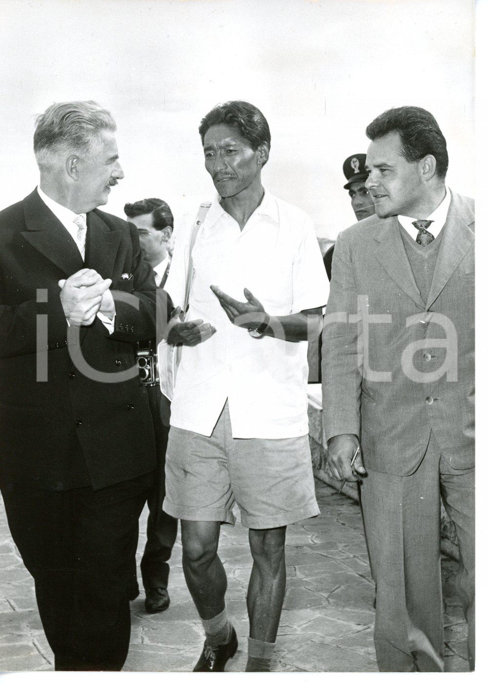 1957 ROMA Ritratto alpinista sherpa Tenzing NORGAY *Foto 13x18 cm