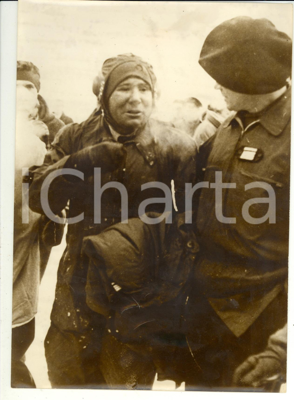 1956 CAPANNA VALLOT Alexis SANTINI durante operazioni di salvataggio *Foto 15x20