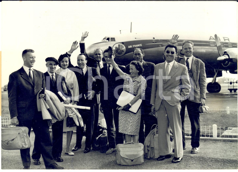 1958 PARIS ALPINISMO Claude KOGAN in partenza per il Monte Elbrus *Foto 18x13 cm