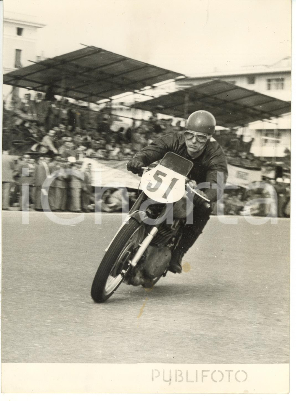 1953 GENOVA Circuito del Mare - MOTOCICLISMO Giuseppe COLNAGO su GILERA *Foto