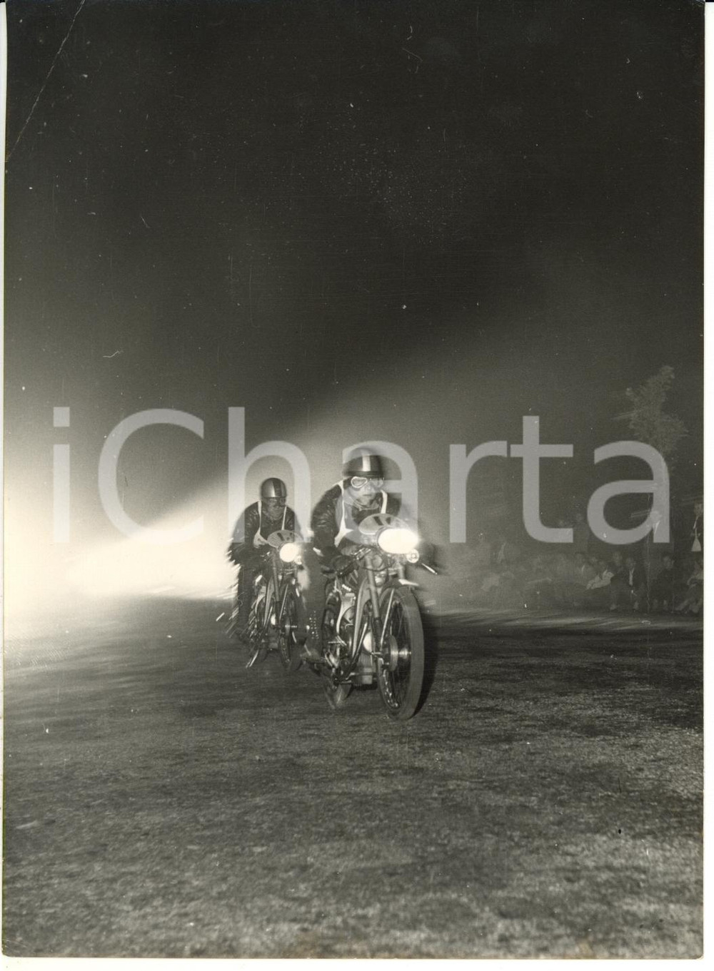 1954 MILANO-TARANTO - MOTOCICLISMO La partenza dall'Idroscalo *Foto 13x18 cm
