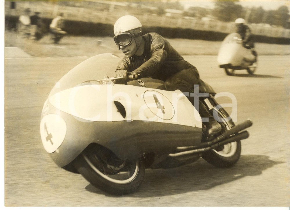 1956 AUTODROMO DI MONZA Prove G. P. delle Nazioni - Pierre MONNERET su GILERA 