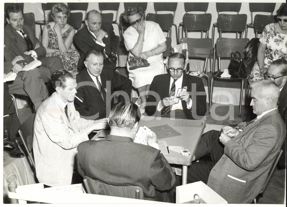 1960 TORINO Olimpiadi di Bridge - Una fase della partita USA-OLANDA *Foto 18x13