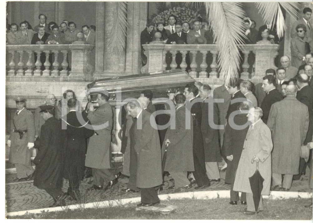Fotografia d epoca originale 1958 ROMA Funerali Giuseppe ROMITA  Trasporto della salma Foto 18x13 cm 1