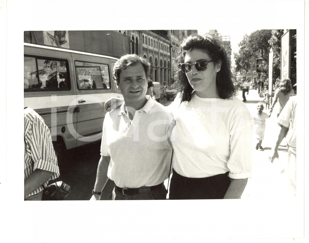 1987 VENEZIA Kelly McGILLIS a passeggio con il fidanzato *Foto 25x20 cm